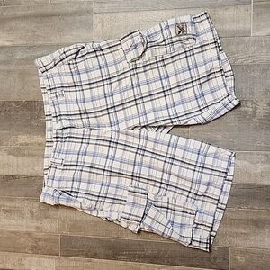 Company 81 brand plaid cargo shorts